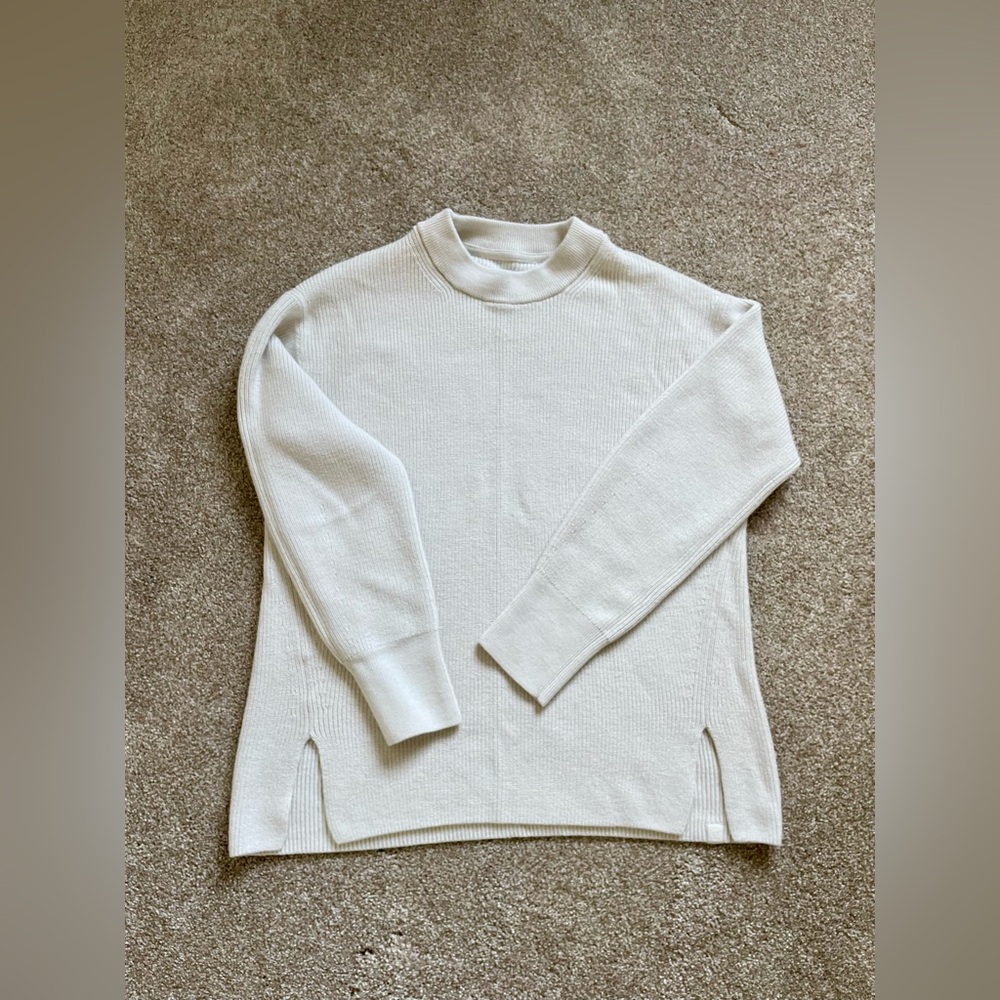 Lululemon Take It All In Cotton-Blend Sweater White Opal Size 6